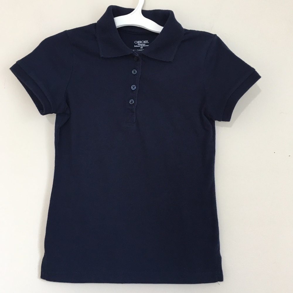 Cherokee ultimate school uniform top Little girls short sleeve Polo T-shirt